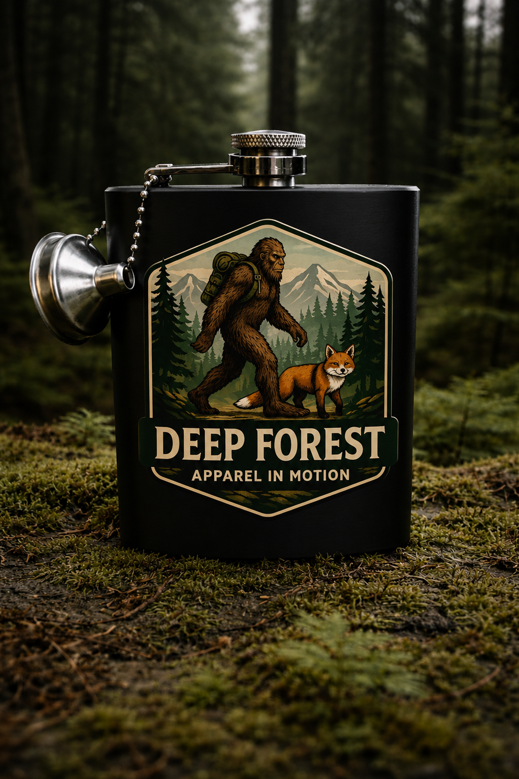 Deep Forest Apparel Steel Flask